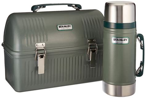 metal lunch box with thermos